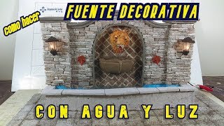 Como hacer una FUENTE decorativa con AGUA y LUZ2020 [upl. by Huston]