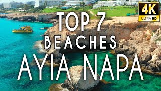 TOP 7 Ayia Napa Beaches 4К  Cyprus [upl. by Ledif]