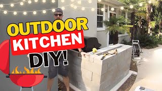 HOW TO Build an Outdoor Kitchen  DRY STACK  NO MORTAR Outdoor Kitchen Series  Part II [upl. by Marcia447]