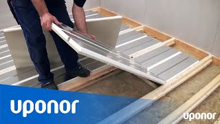 Installation av golvvärme  Uponor Golvvärmekassett med isolering [upl. by Cirred212]