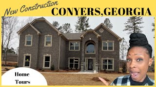 New Construction in Conyers Georgia  400k  500k  Rockdale County GA  Home Tours [upl. by Jaquenette]