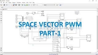 Space Vector Pulse Width Modulation Simulation in Simulink 2015 Part 1 [upl. by Novonod]