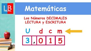 Los Números DECIMALES LECTURA y ESCRITURA ✔👩‍🏫 PRIMARIA [upl. by Hennessey779]