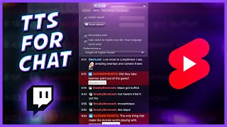 How to get Text to speech for TWITCH CHAT TTS tutorial shorts [upl. by Liahkim752]