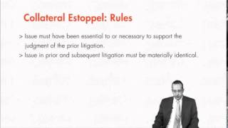 Module 66 Collateral Estoppel Issue Preclusion [upl. by Leopoldine]