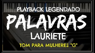 🎤 Palavras PLAYBACK LEGENDADO no Piano – TOM FEMININO “G”  Lauriete by Niel nascimento [upl. by Cheney]