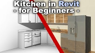 Quick Kitchen in Revit for Beginners Tutorial Revit Interior Design [upl. by Yborian]