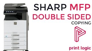 Double Sided Copying  Sharp MFP [upl. by Yrem281]