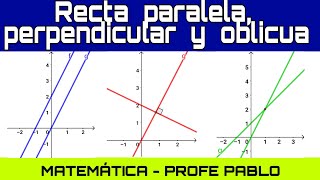 Rectas paralelas perpendiculares y oblicuas [upl. by Annocahs]