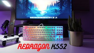 Unboxing and Review  Redragon K552 Kumara TKL Mechanical Gaming Keyboard White [upl. by Pontus]