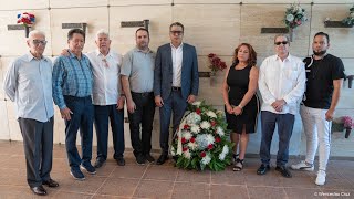 Homenaje a Pedro Luis Boitel  Ofrenda Floral en la tumba de Clara Abraham de Boitel 25052022 [upl. by Eimmak]