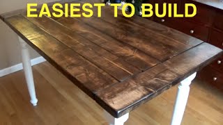 HOW TO BUILD A FARMHOUSE KITCHEN TABLE  COMPLETE AND EASY PLAN [upl. by Veal618]