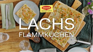 Schneller Flammkuchen mit Lachs und Frühlingszwiebeln [upl. by Selry]