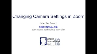 Changing Camera Settings in Zoom [upl. by Neerahs219]