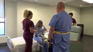 Physical Therapy Transfer Training  How To Transfer From Wheelchair To Bed [upl. by Nyraf134]