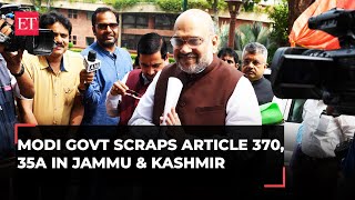 Modi govt scraps Article 370 35A in J state reorganised Ladakh separate UT [upl. by Templia167]