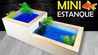 Como Hacer un MINI Estanque Casero o Fuente de Agua Casera [upl. by Etteneg]