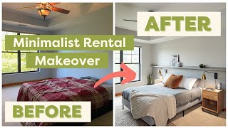 Minimalist Bedroom Makeover  Rentfluencer [upl. by Arlana]