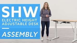 How To SHW Electric Height Adjustable Desk Assembly [upl. by Onra428]