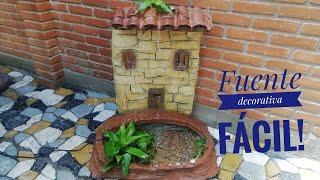 Fuentes de agua pequeñas para jardin facil de hacer [upl. by Ylekalb]