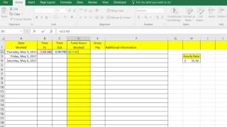 Simple Time Sheet In Excel [upl. by Neetsirhc545]