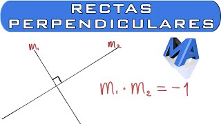 Rectas perpendiculares  Ecuación de la recta [upl. by Sammie987]