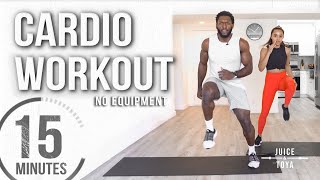 15 Minute Full Body Cardio Workout No Equipment [upl. by Higley]