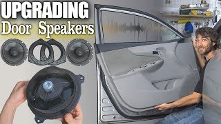 How To Install BETTER Door Speakers w NVX 65 Coaxial Speaker amp Installing Aftermarket Adapter Ring [upl. by Creight74]