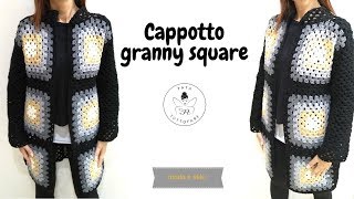 TUTORIAL Cappotto Granny Squareabrigo de ganchillolafatatuttofare [upl. by Cheke337]