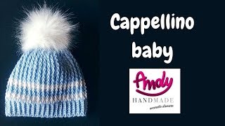 TUTORIAL Cappello bambino uncinetto semplice [upl. by Eibbob]