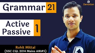 21 English Grammar for govt jobs  Active Passive Voice  Devotion Institute  Rohit Sir [upl. by Jovi]