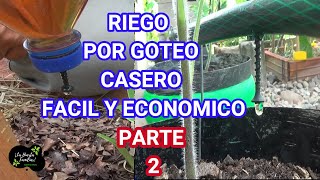 COMO HACER PASO A PASO RIEGO POR GOTEO CASERO FÁCIL Y ECONÓMICO  PARTE 2 RIEGO CON MANGUERA [upl. by Alfeus]