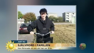 Mamman förlorade sin son  han var 19 år och tog livet av sig  Nyhetsmorgon TV4 [upl. by Seaton]