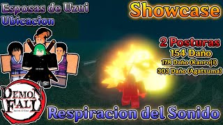 Demon Fall Showcase Respiracion del Sonido Ubicacion Esposas Roblox [upl. by Gnut]