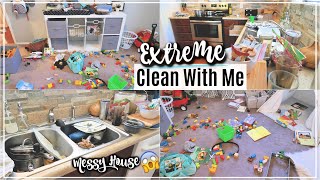 EXTREME CLEAN WITH ME  ACTUAL MESSY HOUSE CLEANING MOTIVATION  SAHM [upl. by Skutchan933]