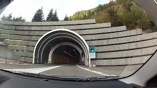 Mont Blanc Tunnel  Traforo del Monte Bianco  Traforo T1 2nd highest motorway in Europe – IT 2 FR [upl. by Nonnahsed]