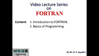 20 Introduction to FORTRAN [upl. by Tadeas]