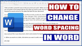 How to change Word spacing in Word  Microsoft Word Tutorial [upl. by Rugen]