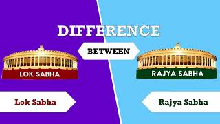 Difference Between Lok Sabha and Rajya Sabha In Points [upl. by Kliment]