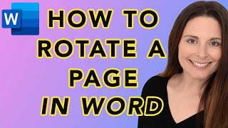 How To Rotate A Page In Word 90 Degrees  Turn Page Horizontal Landscape View [upl. by Hochman]