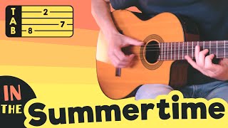 In the Summertime Mungo Jerry  Fingerstyle Cover  TAB [upl. by Tamah]