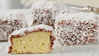 Lamingtons Recipe Demonstration  Joyofbakingcom [upl. by Fontana]