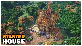 How to Build a Medieval Starter House in Minecraft Minecraft House Tutorial [upl. by Epstein]