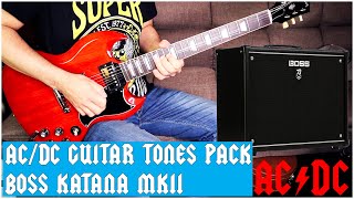 BOSS KATANA MKII  ACDC BIG PACK 10 PATCHES  ORIGINAL BACKING TRACK [upl. by Duthie]