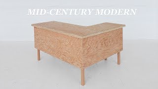 How To Build an LShaped Executive Desk  DIY Woodworking [upl. by Eiuqnom]