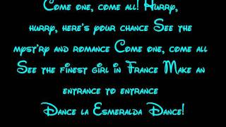 Topsy Turvy  The Hunchback Of Notre Dame Lyrics HD [upl. by Mercado]