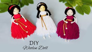 How to make yarnwoolen Doll at home  Easy Doll Making Tutorial  DIY Room Decor  handmade doll [upl. by Hubbard910]