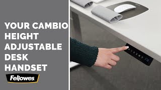 How to Use Cambio Height Adjustable Desk Handset [upl. by Varipapa478]