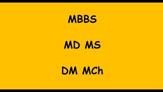 What is MBBS MD MS DM MCh Indian Medical Degrees explained [upl. by Isa]