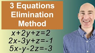 Solving Systems of 3 Equations Elimination [upl. by Rodnas921]